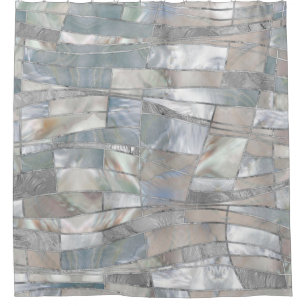 Mosaik Waves Art - Just Pearl Duschvorhang