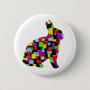 Mosaikaninchen Button