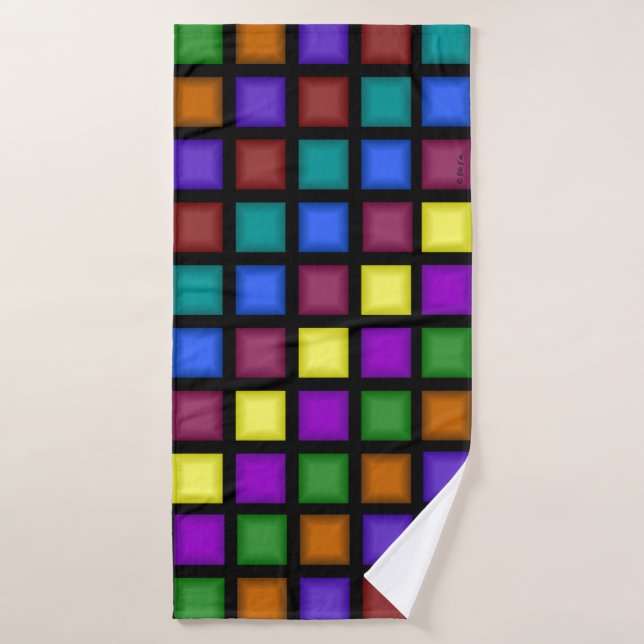 Mosaikbadehandtuch Badehandtuch (Badehandtuch)