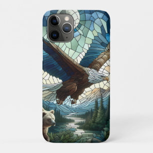 Mosaikbär und Adler im Gebirge Case-Mate iPhone Hülle