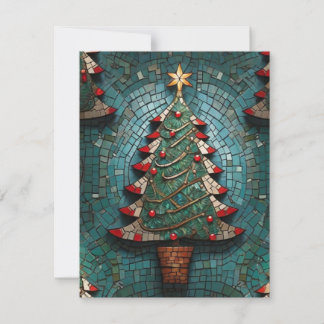 Mosaikbaum Feiertagskarte