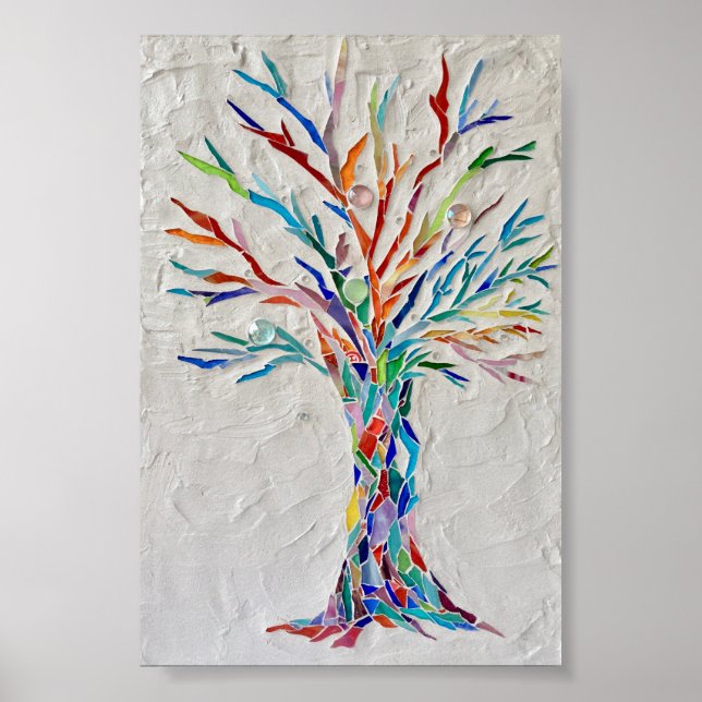 Mosaikbaum Poster (Vorne)
