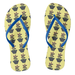 Mosaikblumen in Töpfen Kundenspezifische FlipFlops