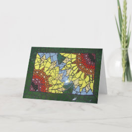 Mosaikblumen Karte