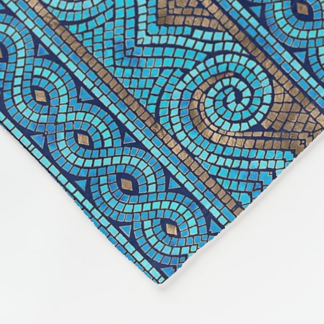 Mosaikdesign Fleecedecke (Ecke)