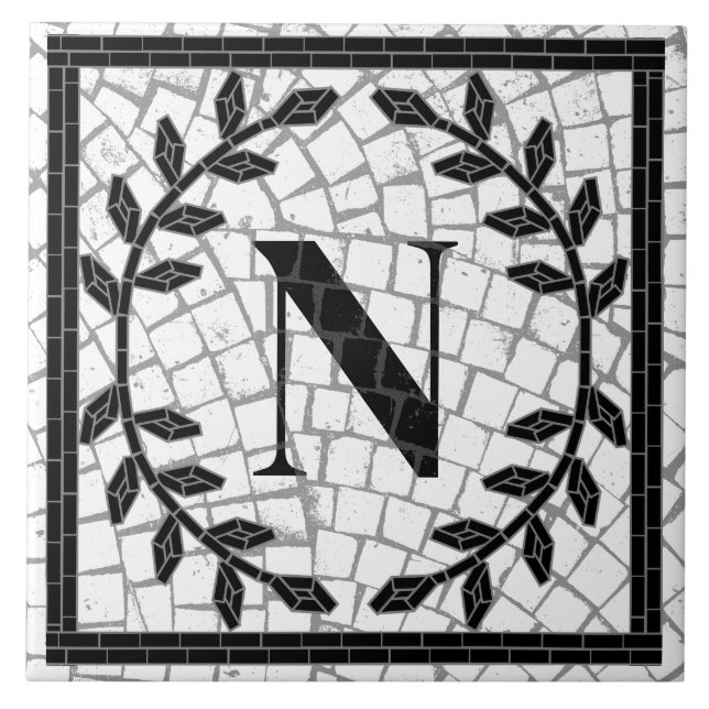 Mosaikdruck-Monogramm Fliese (Vorderseite)