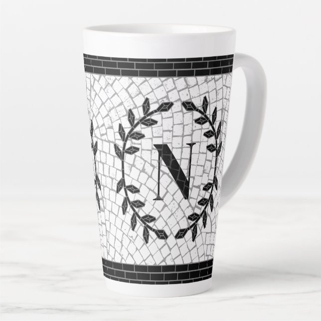 Mosaikdruck-Monogramm Milchtasse (Rechte Ecke)