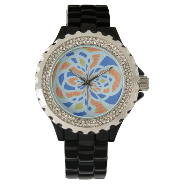 Mosaike Abstrakte Kunst Armbanduhr (Vorderseite)