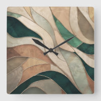 Mosaike Abstrakte Kunst - Taupe und Emerald