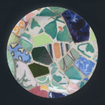 Mosaike Park Guell Pappteller<br><div class="desc">Park Güell in Barcelona,  Spanien. Eines der bekanntesten Beispiele der Architektur von Antoni Gaudí. Farbfoto.</div>