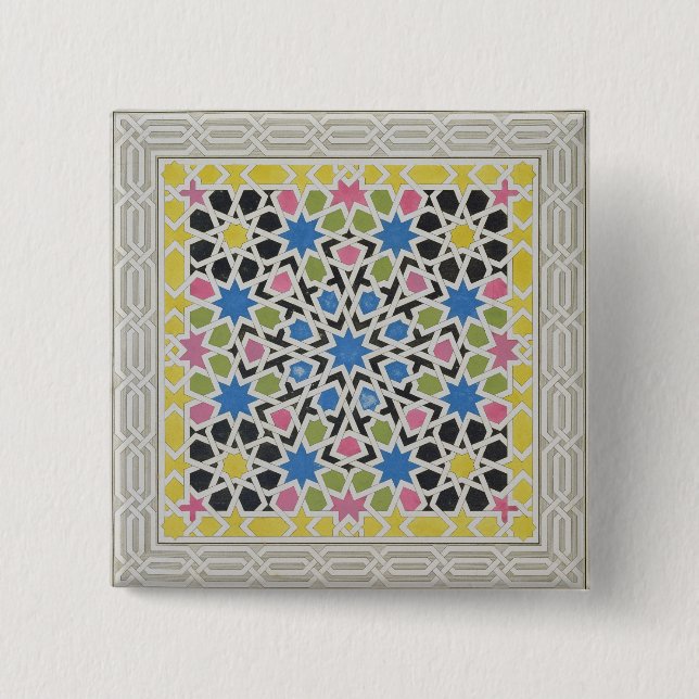 Mosaikentwurf vom Alhambra, 'vom Araber Button (Vorderseite)