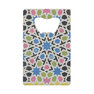 Mosaikentwurf vom Alhambra, 'vom Araber Kreditkartenflaschenöffner
