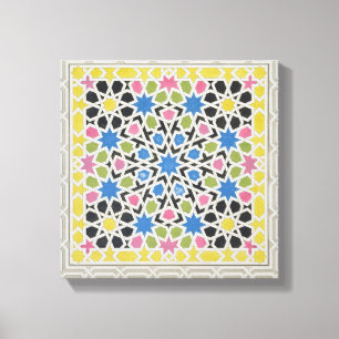 Mosaikentwurf vom Alhambra, 'vom Araber Leinwanddruck