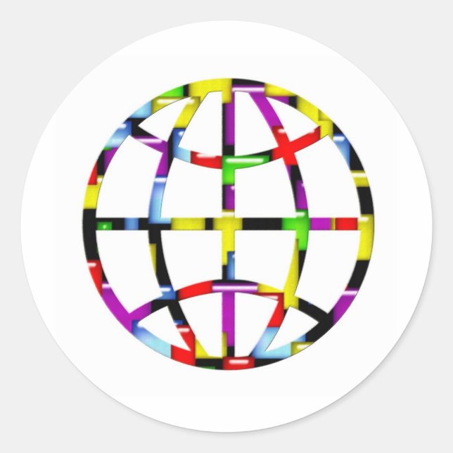 Mosaikerde Runder Aufkleber (Vorderseite)