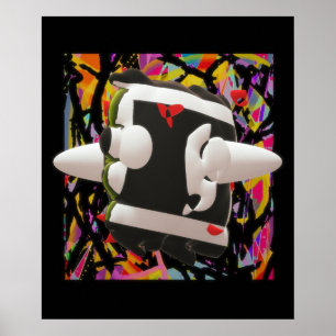 Mosaikfarben von Madness Art gerahmt Poster