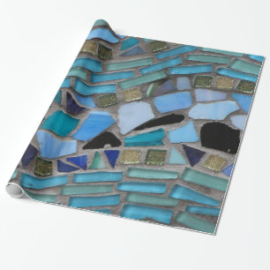 Mosaikfarbenes Papier aus Glasstein Geschenkpapier