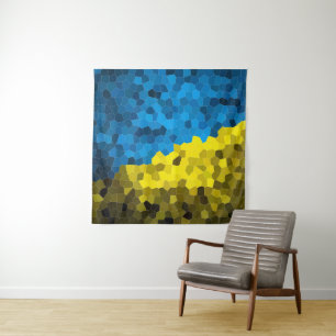 Mosaikflagge der Ukraine Wandteppich