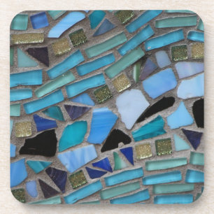 Mosaikfliesen aus blau und grün getränkeuntersetzer