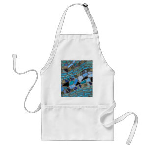 Mosaikfliesen aus blau und grün schürze