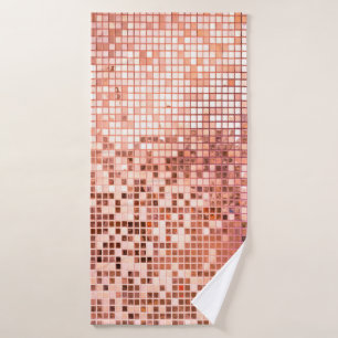 Mosaikfliesen aus rosa Rosa Badehandtuch