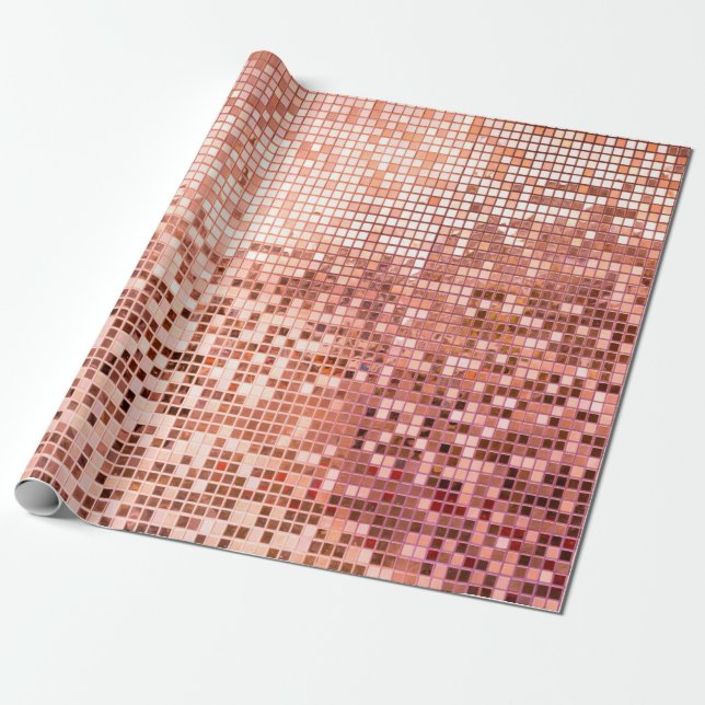 Mosaikfliesen aus rosa Rosa Geschenkpapier (Ungerollt)