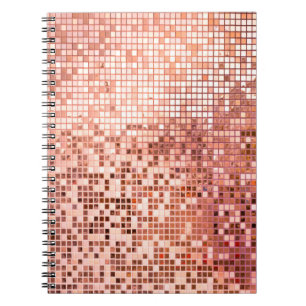 Mosaikfliesen aus rosa Rosa Notizblock
