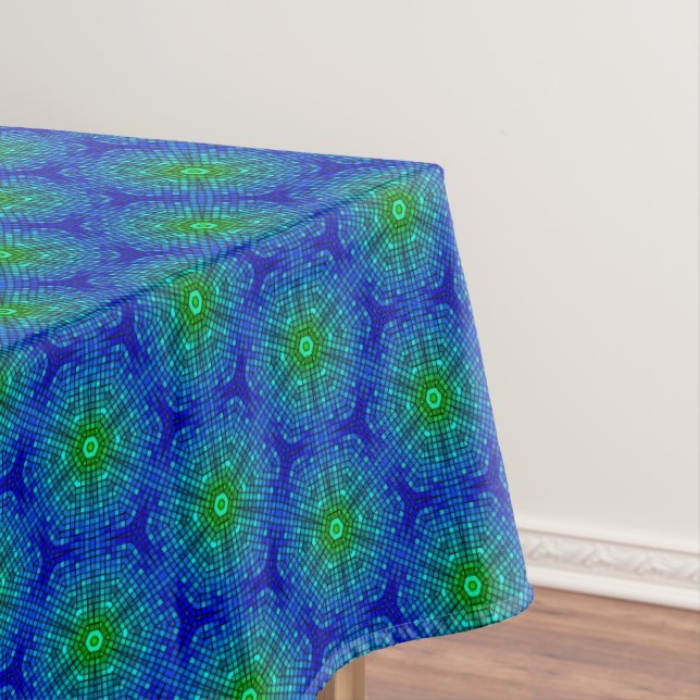 Mosaikfliesen, blau und grün tischdecke (Beispiel)