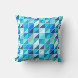 Mosaikfliesen - Blau- und Weißtöne Kissen