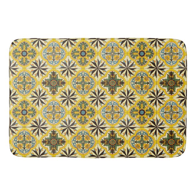 Mosaikfliesen-Muster Bath Mat Badematte (Vorderseite)
