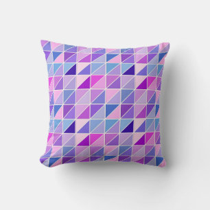 Mosaikfliesen - rosa, aqua, blau und violett kissen