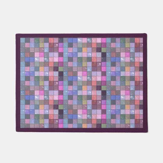 Mosaikfliesen - verunreinigte Farben Fußmatte (Vorderseite)
