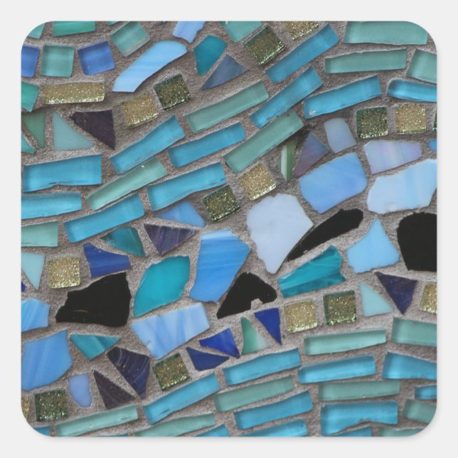 Mosaikglaskunstkleber Quadratischer Aufkleber (Vorderseite)
