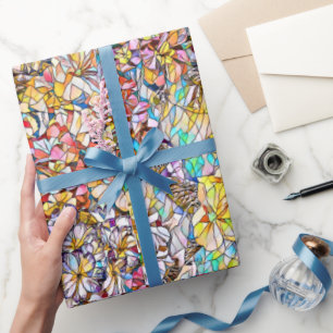 Mosaikische Blume Geschenkpapier