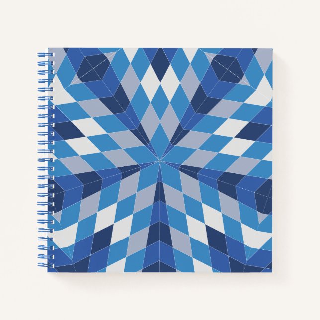 Mosaikische Sternexplosion (Muster) Notizbuch (Vorderseite)