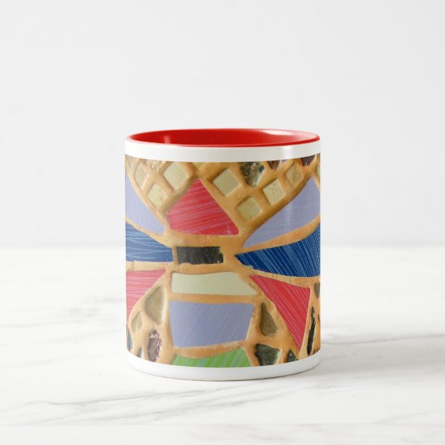 Mosaikkaffee Zweifarbige Tasse (Mittel)