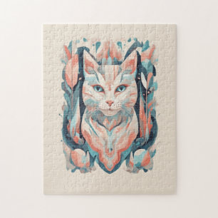 Mosaikkatze, farbenfroh