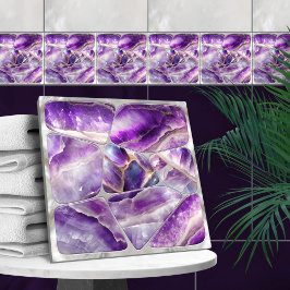 Mosaikkunst - Amethyst und Perle Fliese