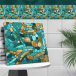 Mosaikkunst aus Kies - Smaragd und Gold Fliese<br><div class="desc">Mosaikkunst aus Kies - Smaragd und Gold</div>