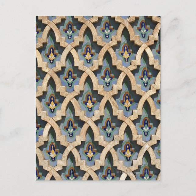 Mosaikmauer, Hassan II Moschee-Casablanca Postkarte (Vorderseite)