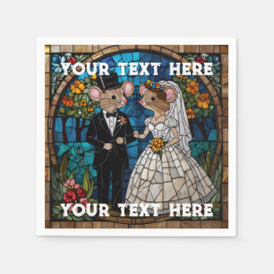 Mosaikmäuse Hochzeitskuppel verklebte Glaswirkung. Serviette