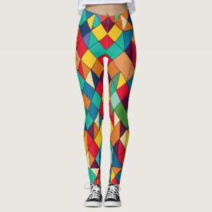Mosaikmeister: Art-Inspiriert Muster Leggings