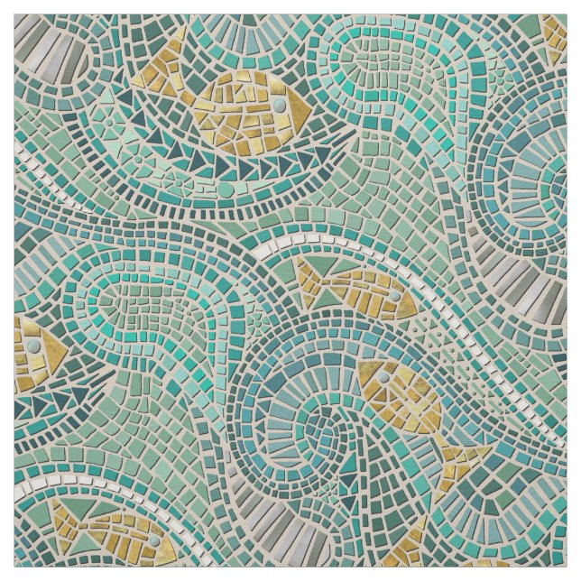 Mosaikminze Stoff (Muster)