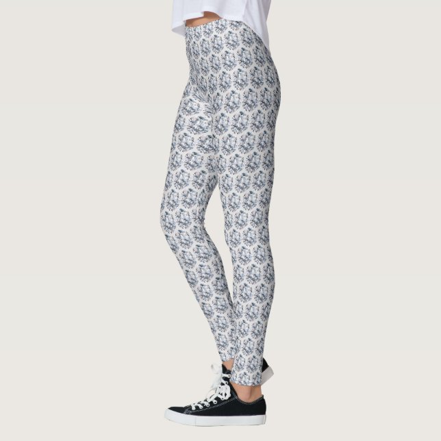 Mosaikmuster aus abstraktem Fraktal Leggings (Links)