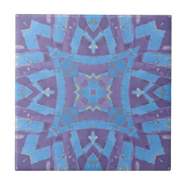 Mosaikmuster blau lila Pflaume Fliese