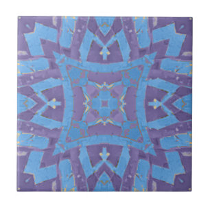 Mosaikmuster blau lila Pflaume Fliese