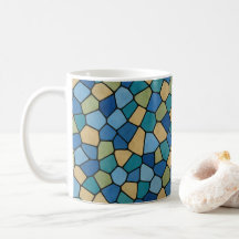 Mosaikmuster Blaue Grüne Farbtöne