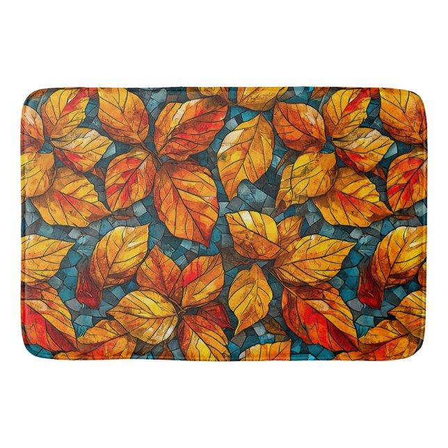 Mosaikmuster im Herbst Badematte (Vorderseite)