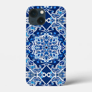 Mosaikmuster in Indigo und Cobalt Blue Case-Mate iPhone Hülle
