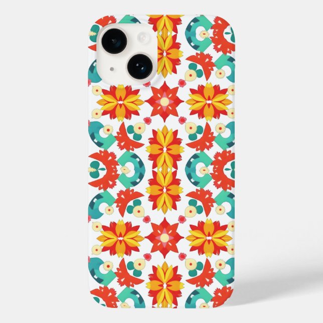 Mosaikmuster Stilvolles geometrisches Design Case-Mate iPhone 14 Hülle (Rückseite)