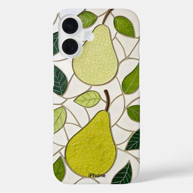Mosaikpaar gefärbt iPhone 16 Fall Hülle (Rückseite)